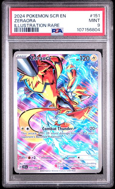 2024 Pokemon Scr En-Stellar Crown Zeraora #151 (Illustration Rare) Mint 9 front