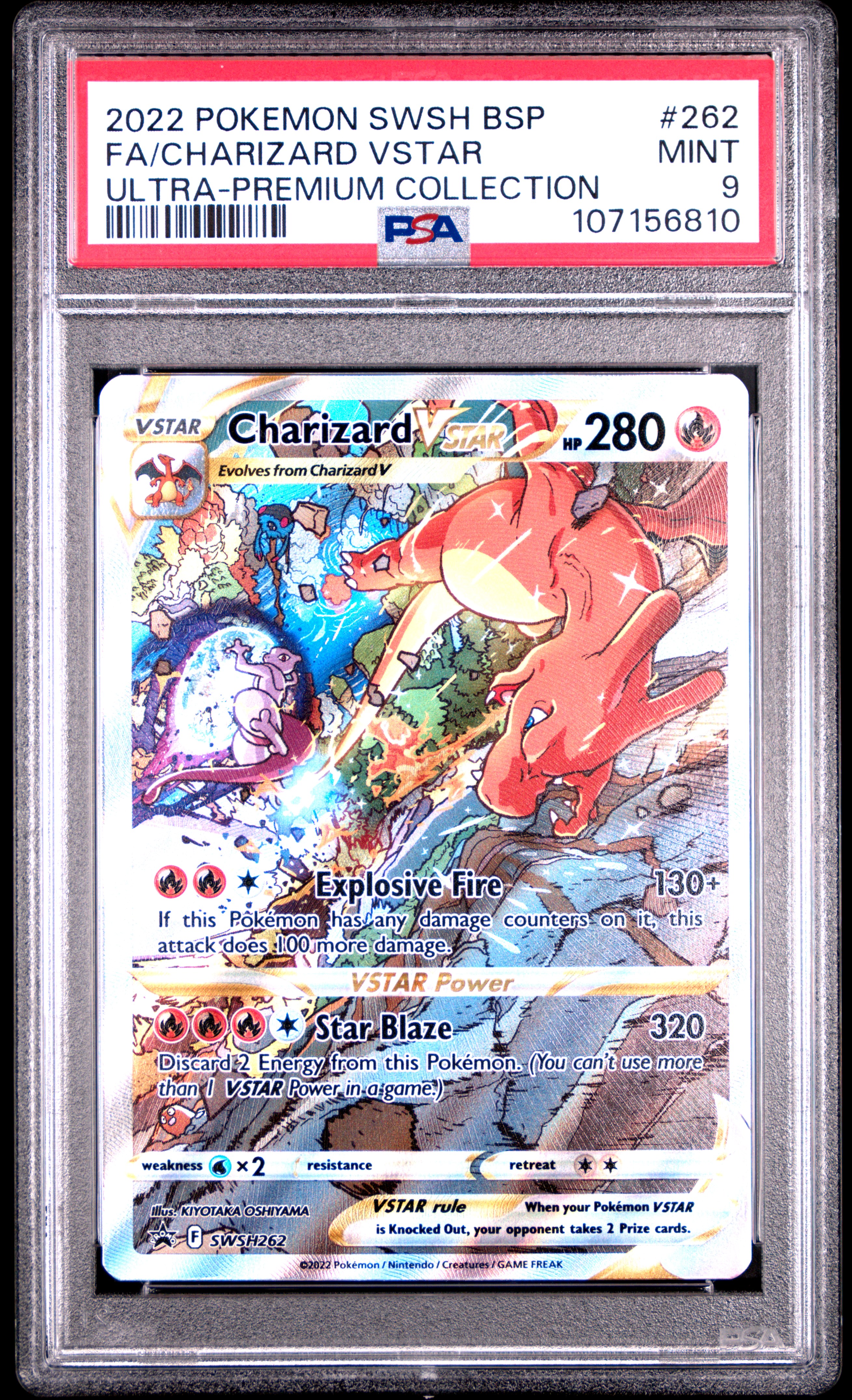 2022 Pokemon Swsh Black Star Promo Fa/Charizard Vstar #262 (Ultra-Premium Collection) Mint 9 front
