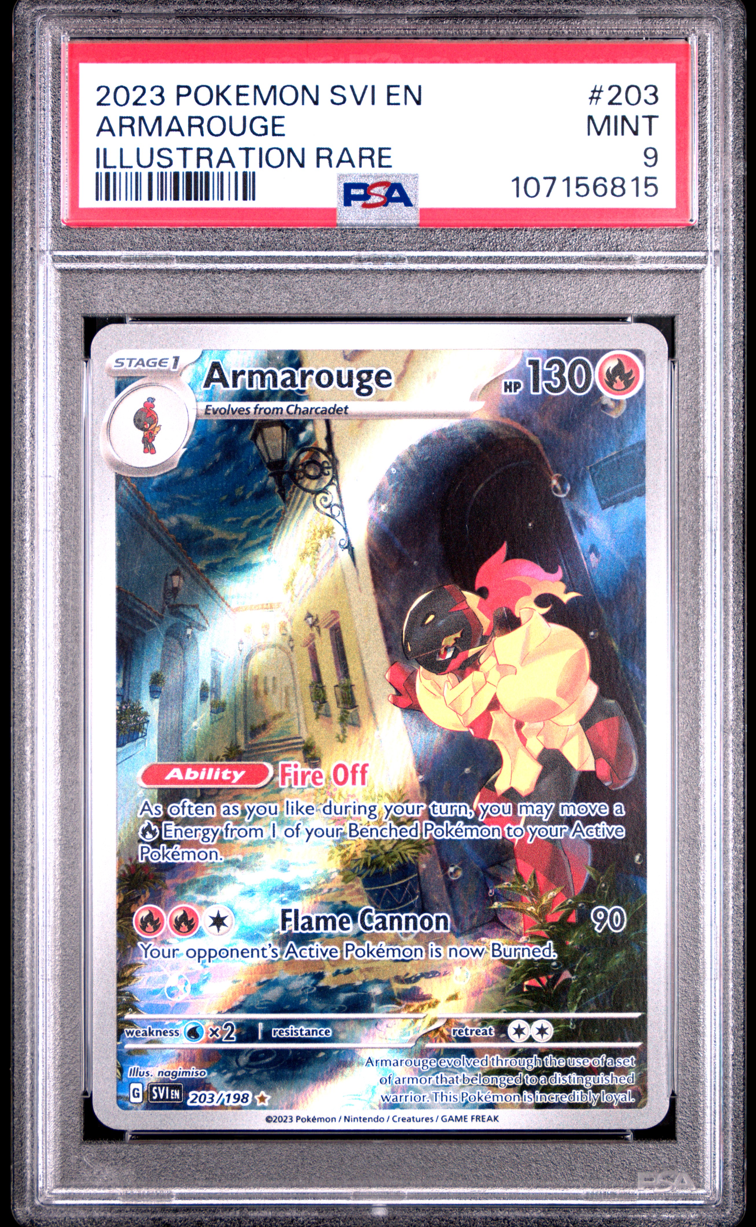 2023 Pokemon Svi En-Scarlet & Violet Armarouge #203 (Illustration Rare) Mint 9 front