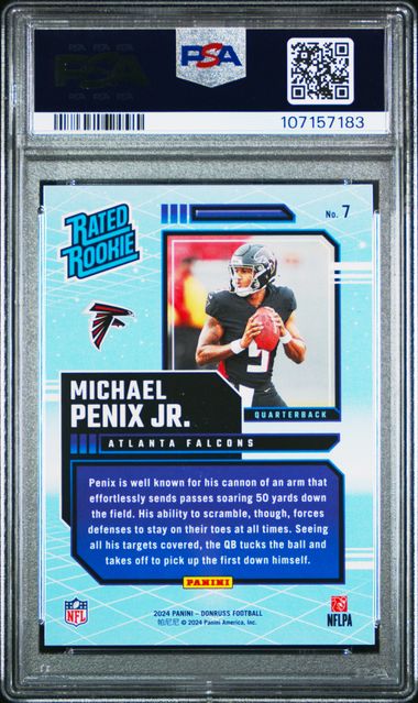 2024 Panini Donruss Rated Rookies Retro Michael Penix Jr. #7 Mint 9 back