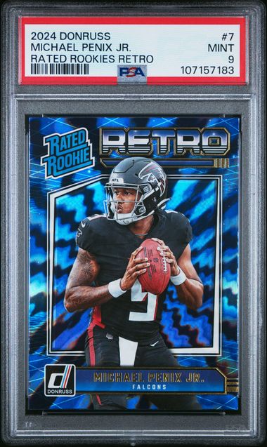 2024 Panini Donruss Rated Rookies Retro Michael Penix Jr. #7 Mint 9 front