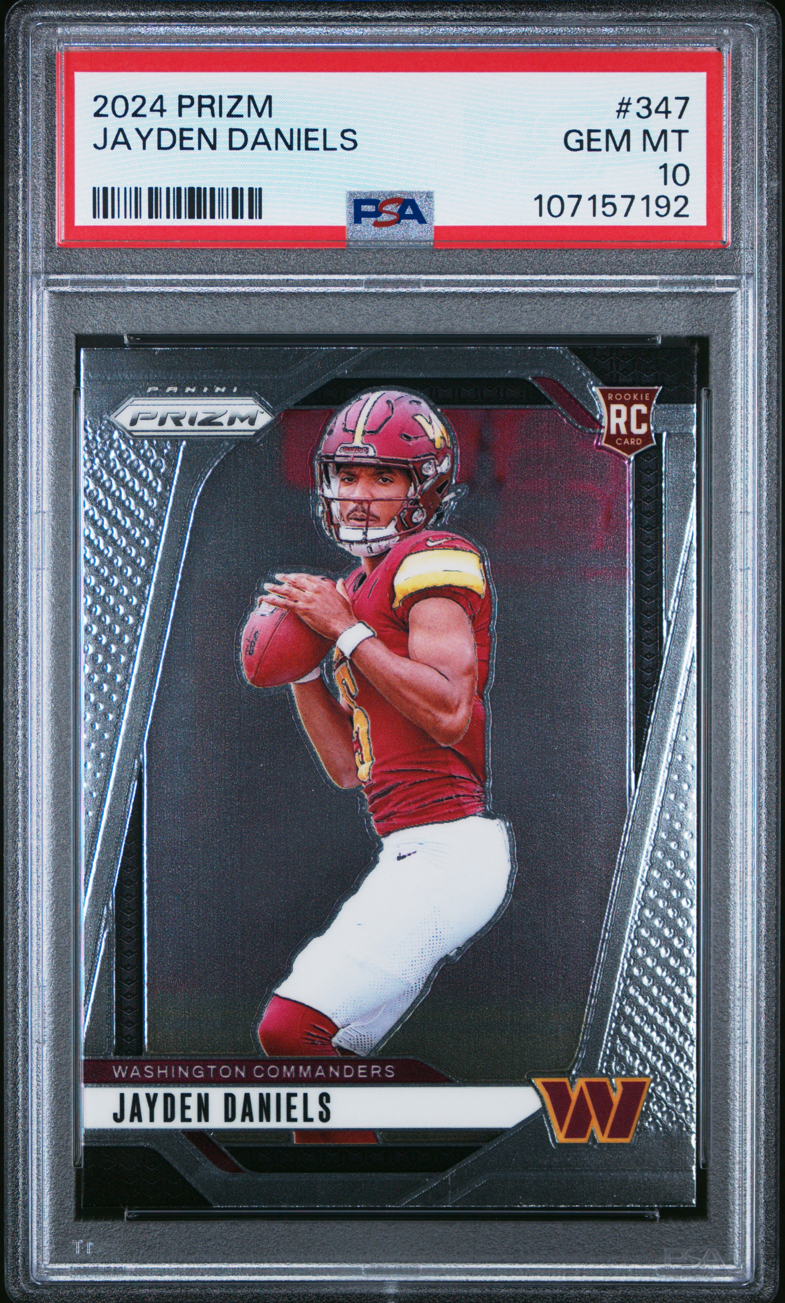 2024 Panini Prizm Jayden Daniels #347 Gem Mt 10 front