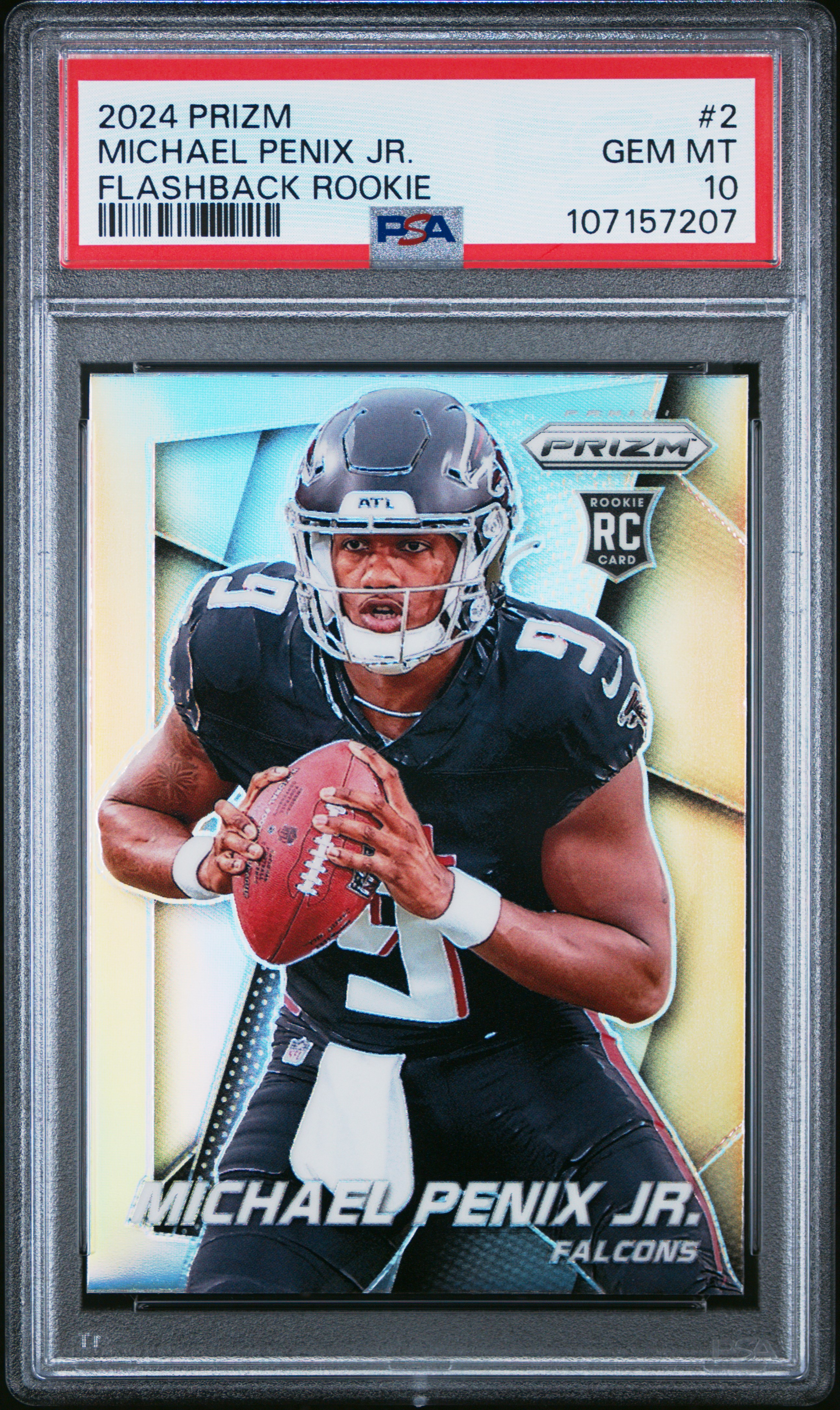2024 Panini Prizm Prizm Flashback Rookie Michael Penix Jr. #2 Gem Mt 10 front
