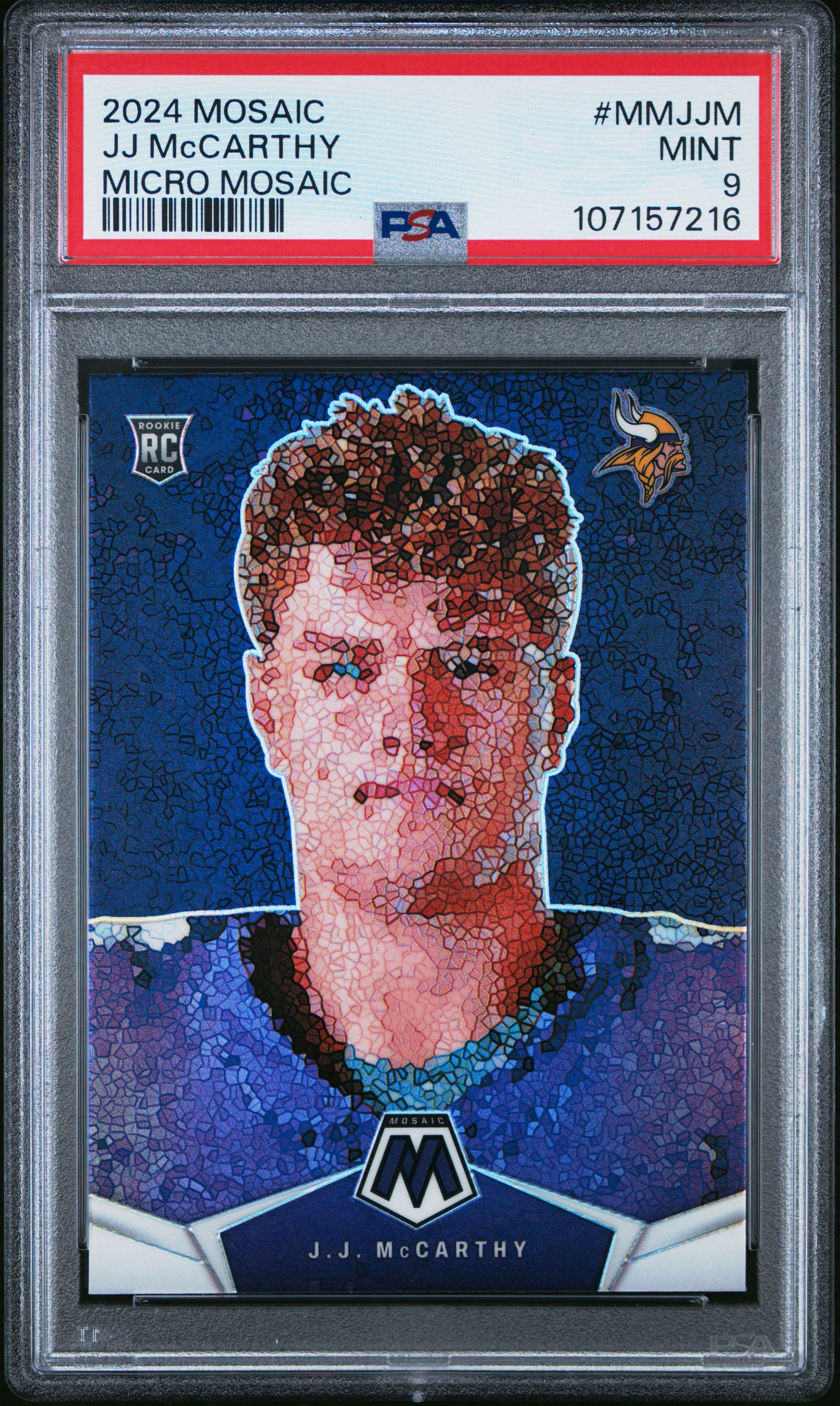 2024 Panini Mosaic Micro Mosaic Jj Mccarthy #Mmjjm Mint 9 front