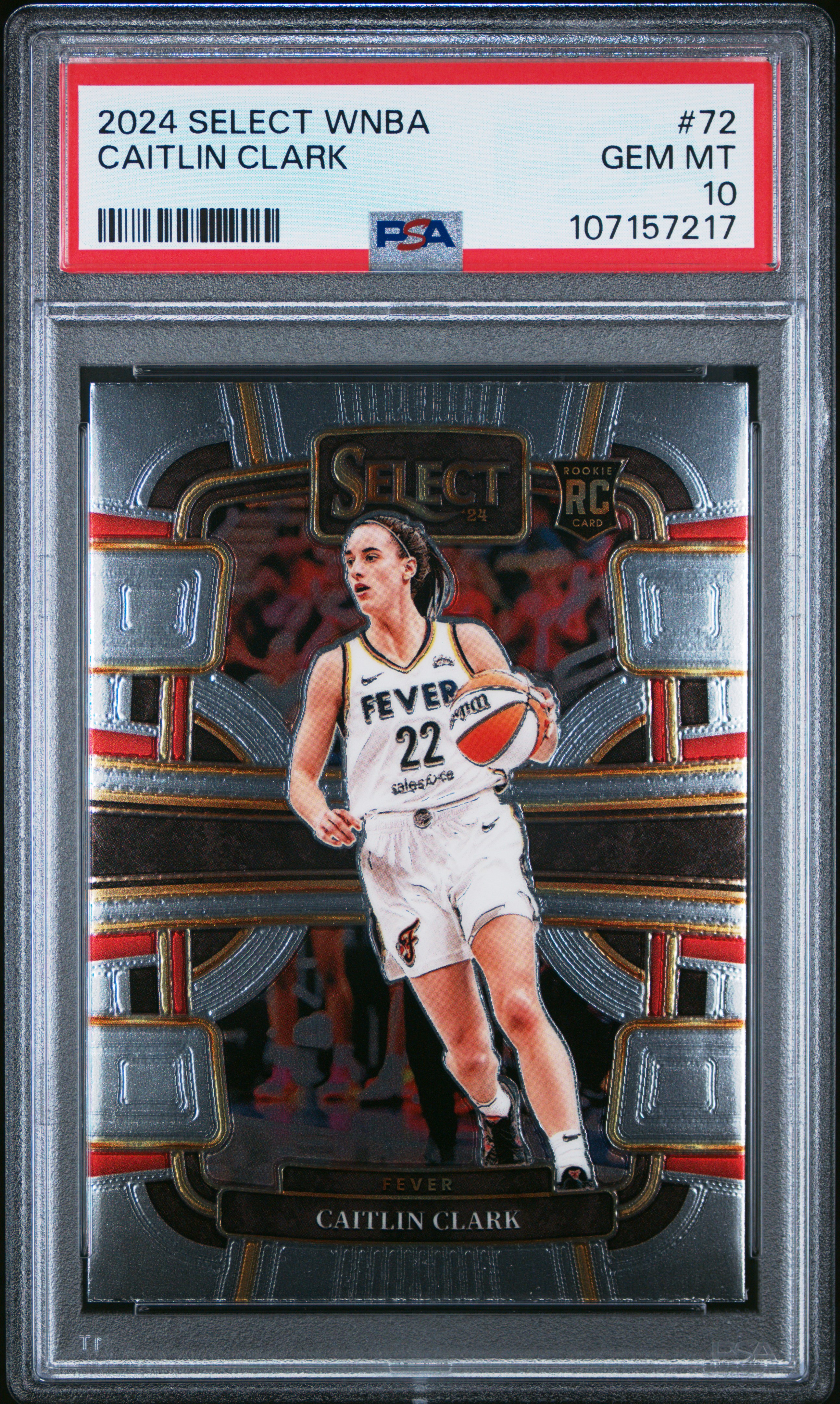 2024 Panini Select Wnba Caitlin Clark #72 Gem Mt 10 front