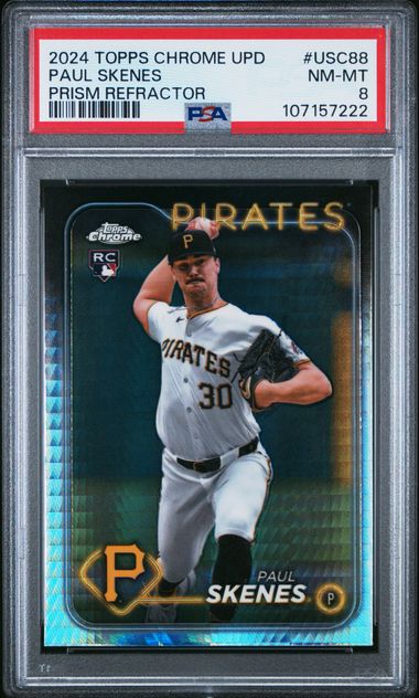 2024 Topps Chrome Update Paul Skenes #Usc88 (Prism Refractor) Nm-Mt 8 front
