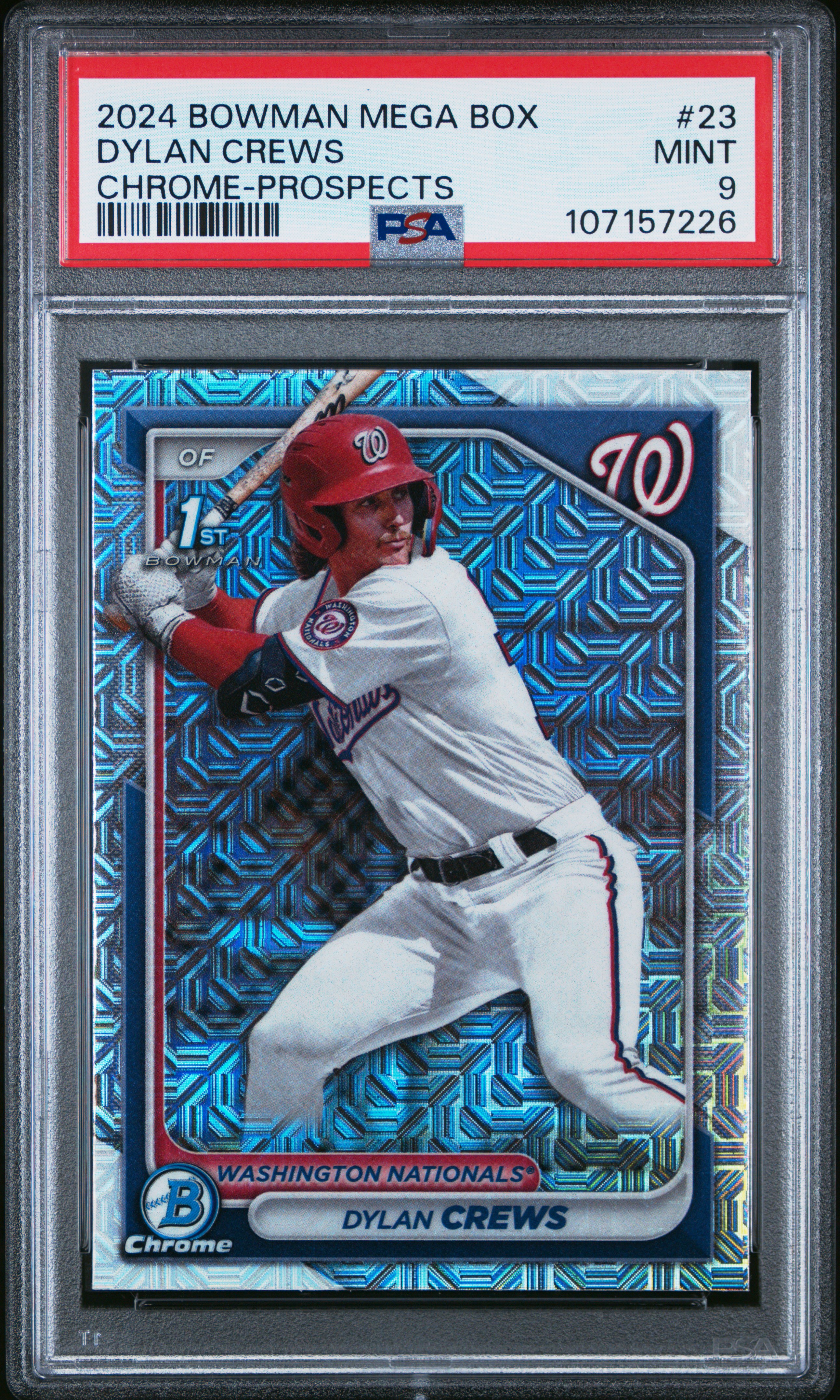 2024 Bowman Mega Box Chrome Prospects Dylan Crews #23 Mint 9 front