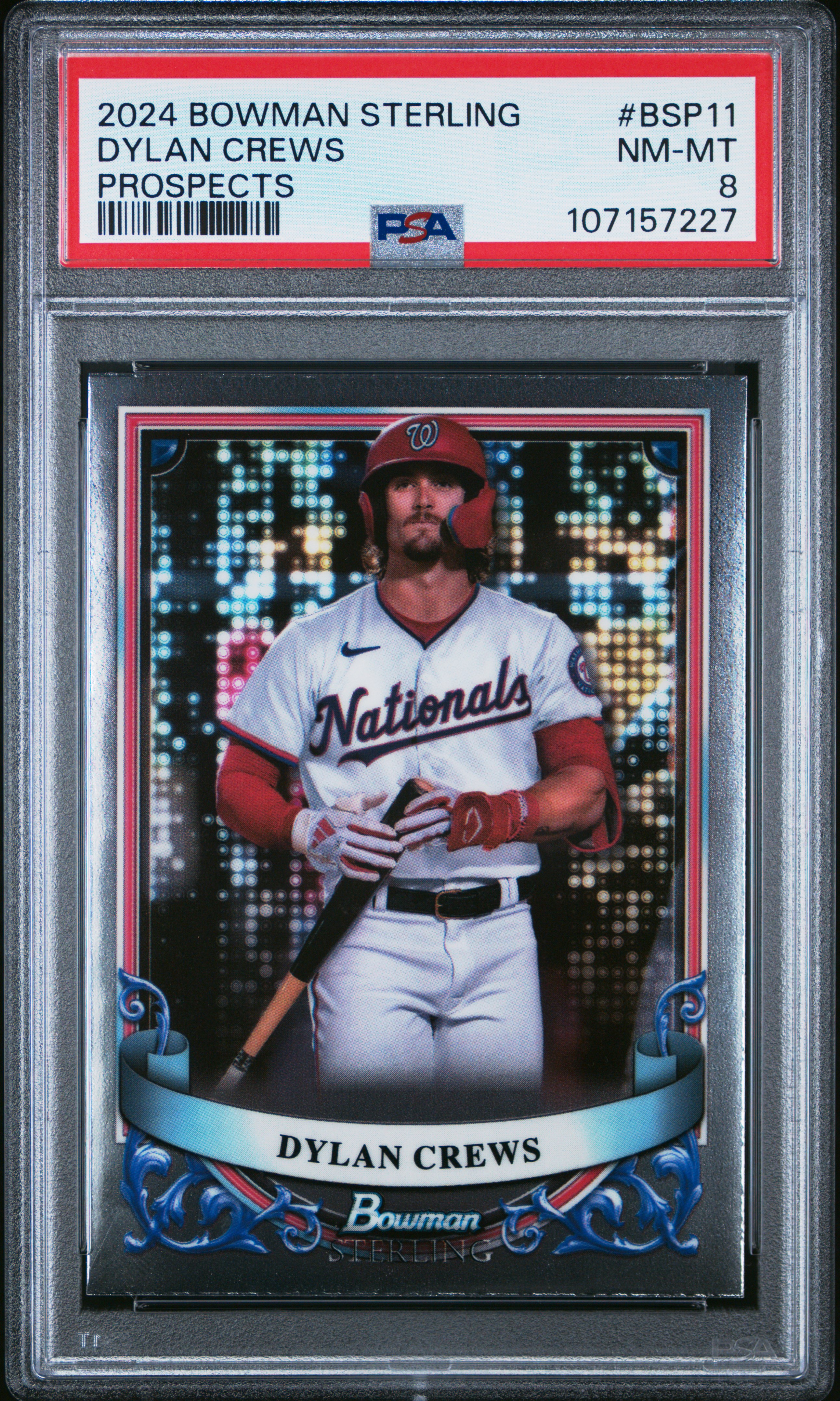 2024 Bowman Sterling Prospects Dylan Crews #Bsp11 (Prospects) Nm-Mt 8 front