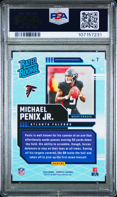 2024 Panini Donruss Rated Rookies Retro Michael Penix Jr. #7 Mint 9 back