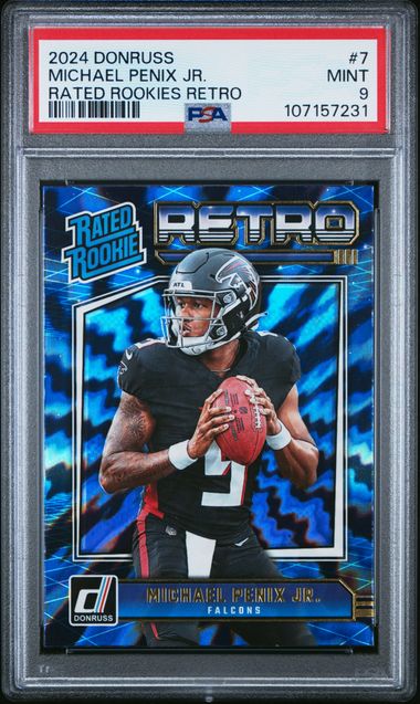 2024 Panini Donruss Rated Rookies Retro Michael Penix Jr. #7 Mint 9 front