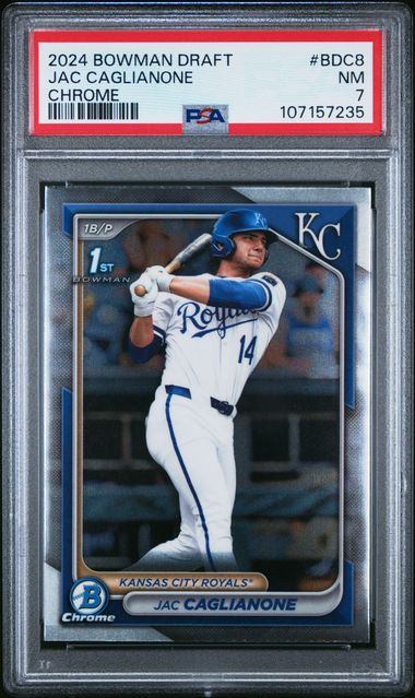 2024 Bowman Draft Jac Caglianone #Bdc8 (Chrome) Nm 7 front