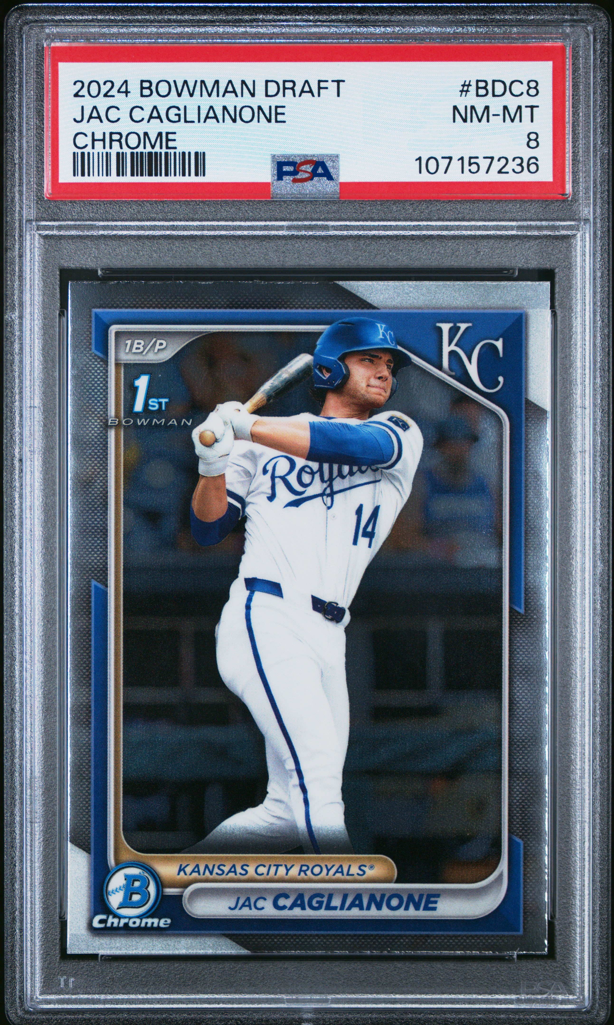 2024 Bowman Draft Jac Caglianone #Bdc8 (Chrome) Nm-Mt 8 front