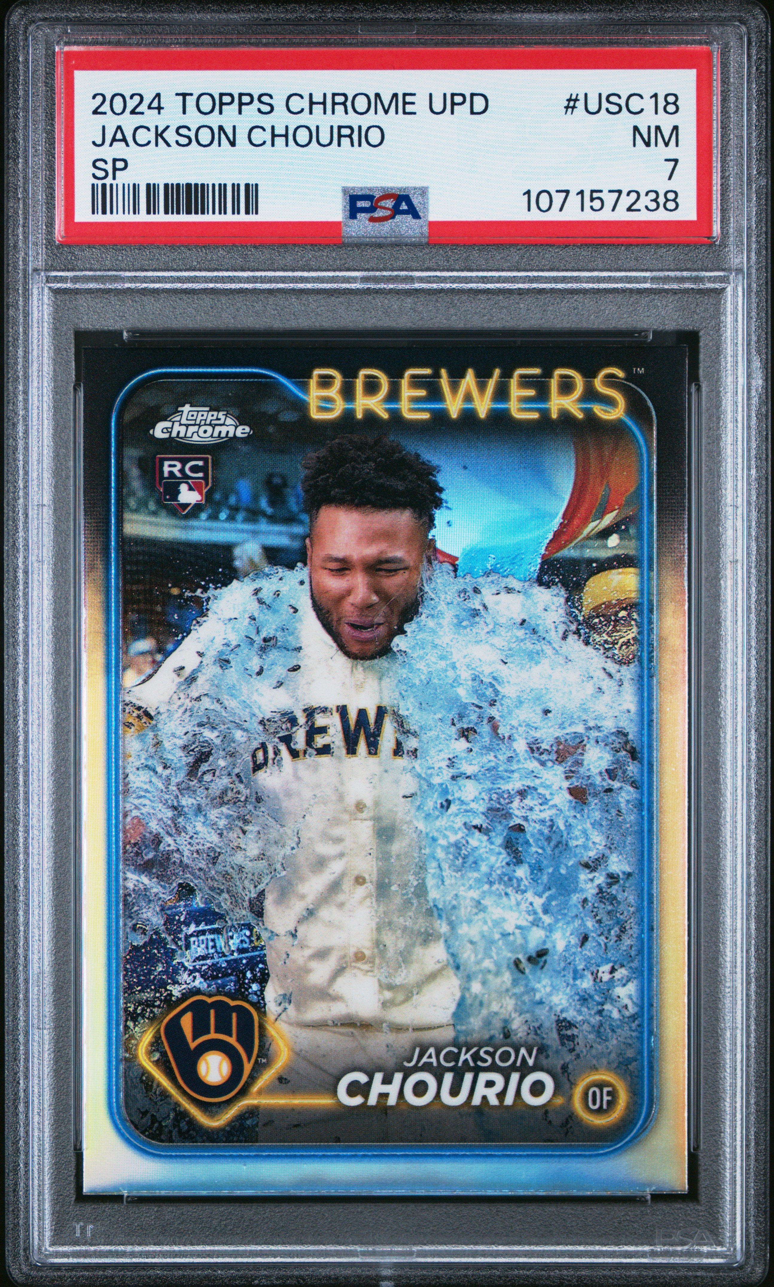 2024 Topps Chrome Update Jackson Chourio #Usc18 (Sp) Nm 7 front