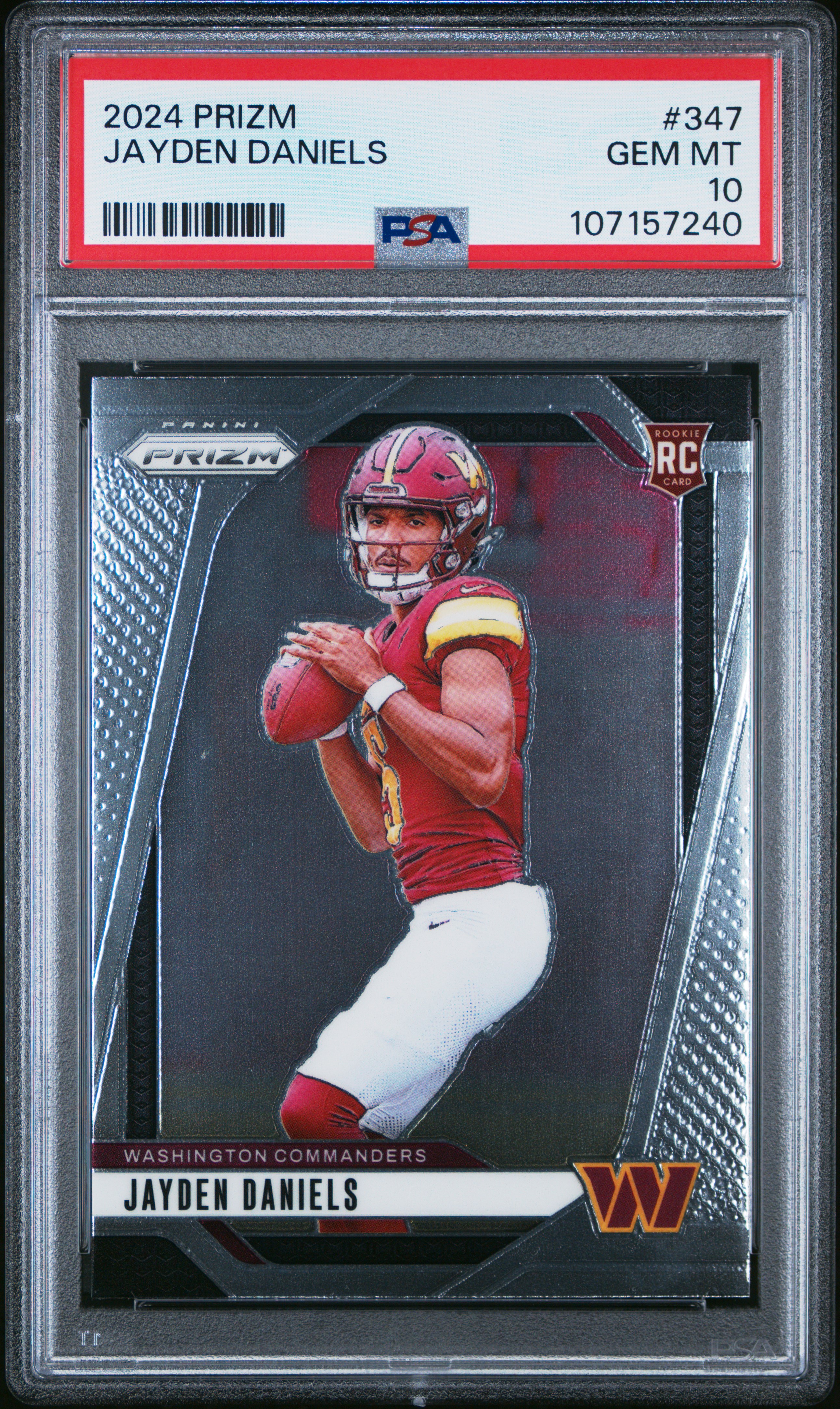 2024 Panini Prizm Jayden Daniels #347 Gem Mt 10 front