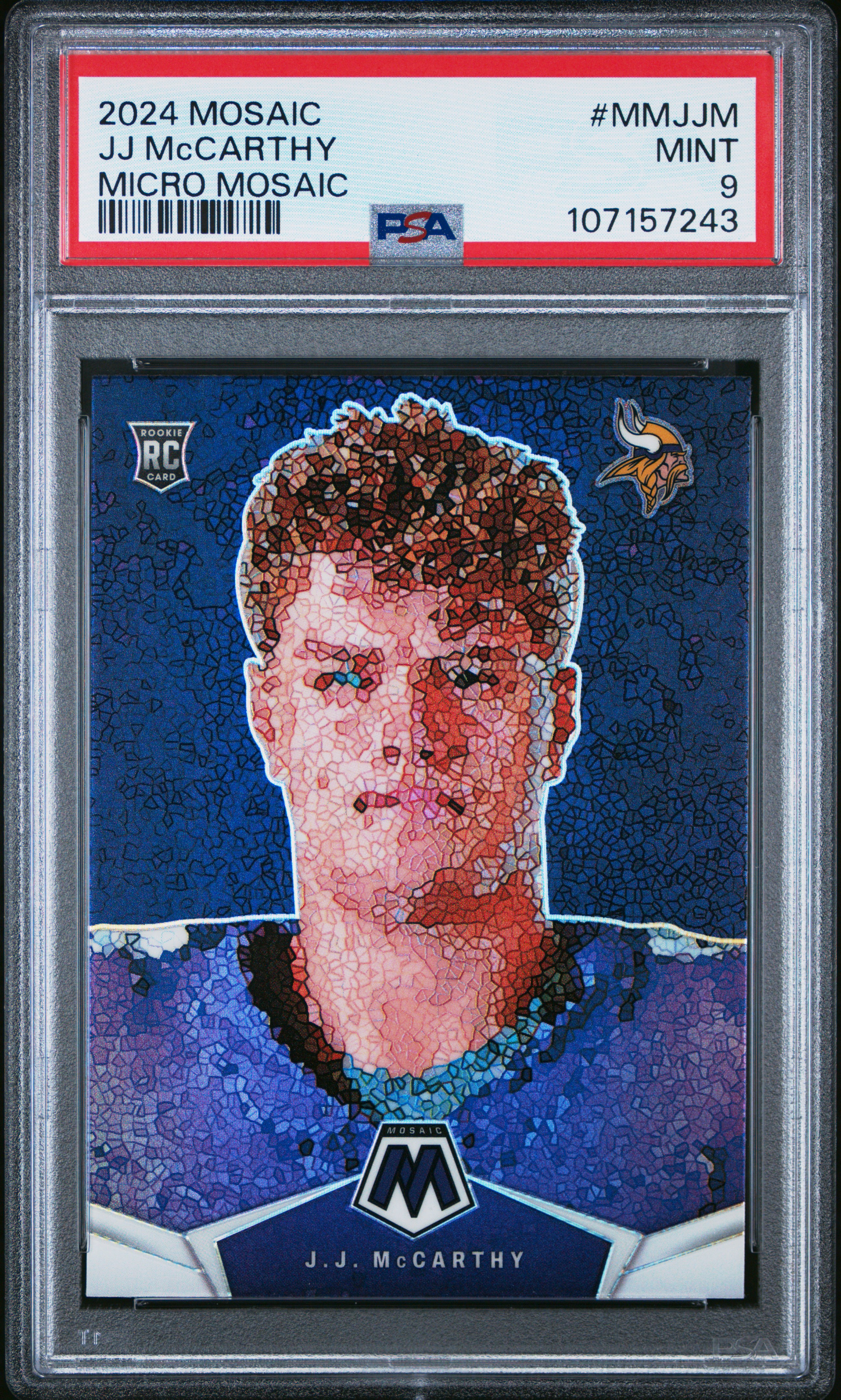 2024 Panini Mosaic Micro Mosaic Jj Mccarthy #Mmjjm Mint 9 front