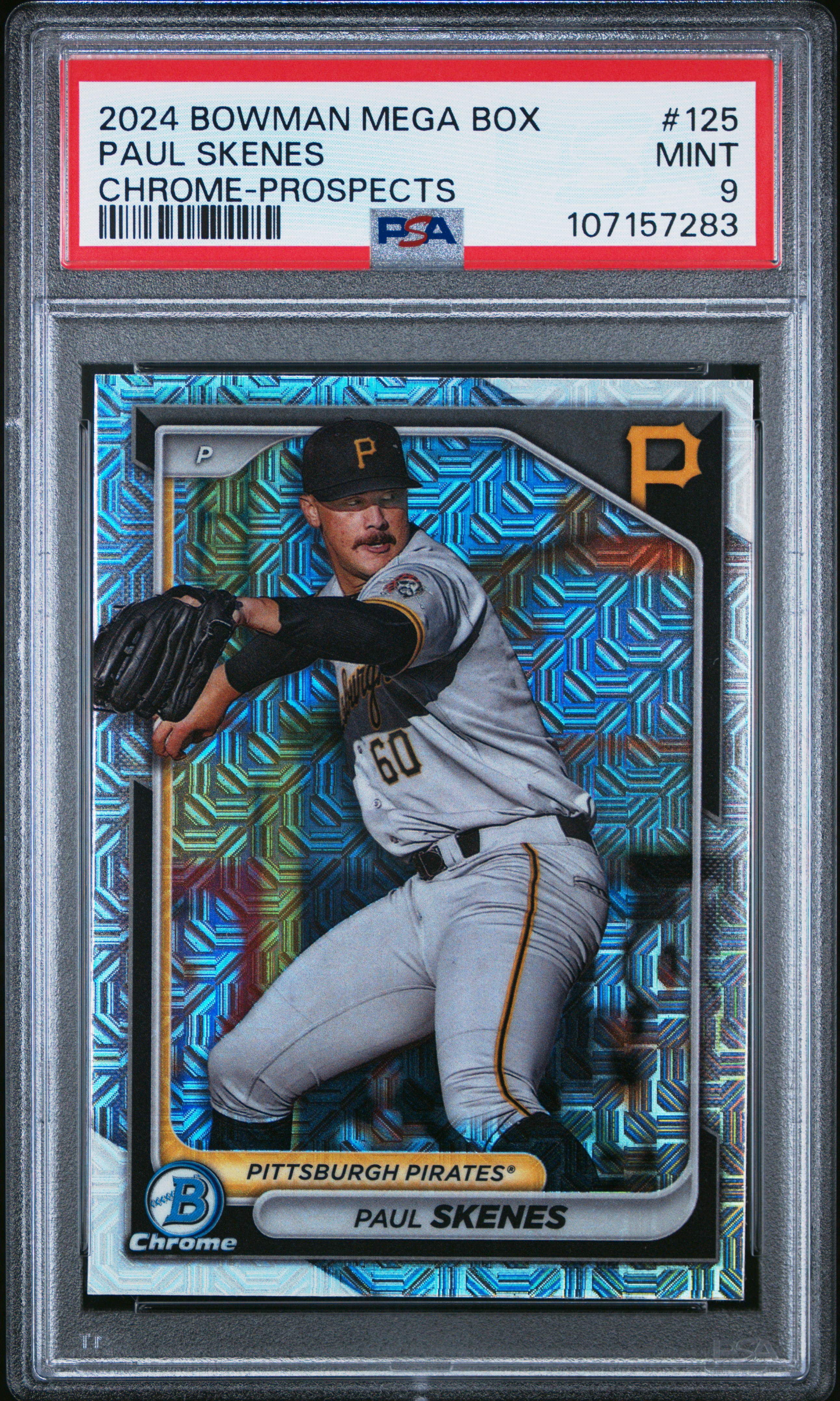 2024 Bowman Mega Box Chrome Prospects Paul Skenes #125 Mint 9 back