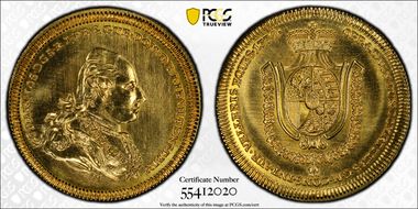 "1778"-M Ducat C-7a Restrike MS66