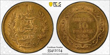 AH1308-1891-A 10 Fr Lec-404 AU50