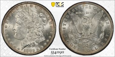 1882-CC $1 MS62