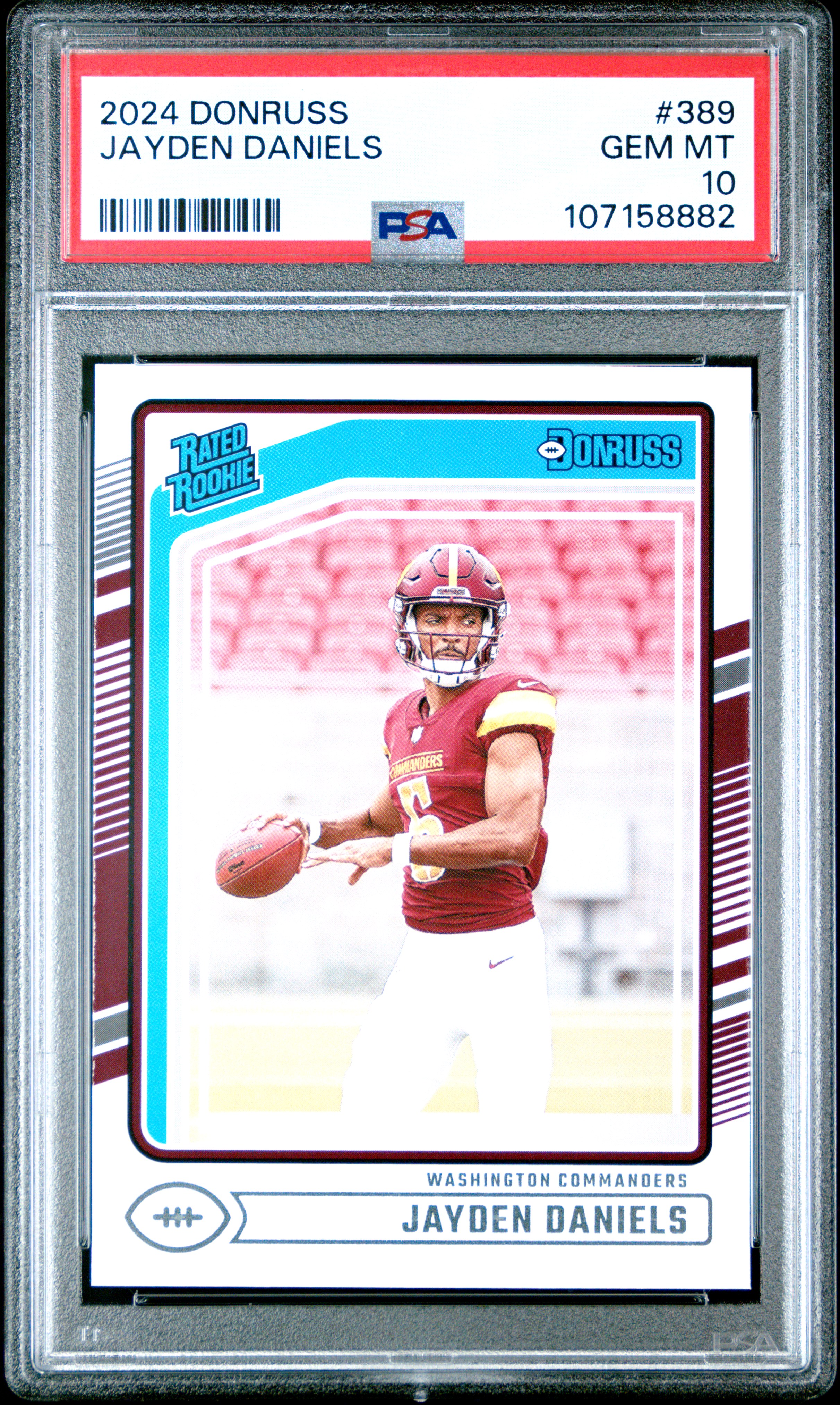 2024 Panini Donruss Jayden Daniels #389 Gem Mt 10 front