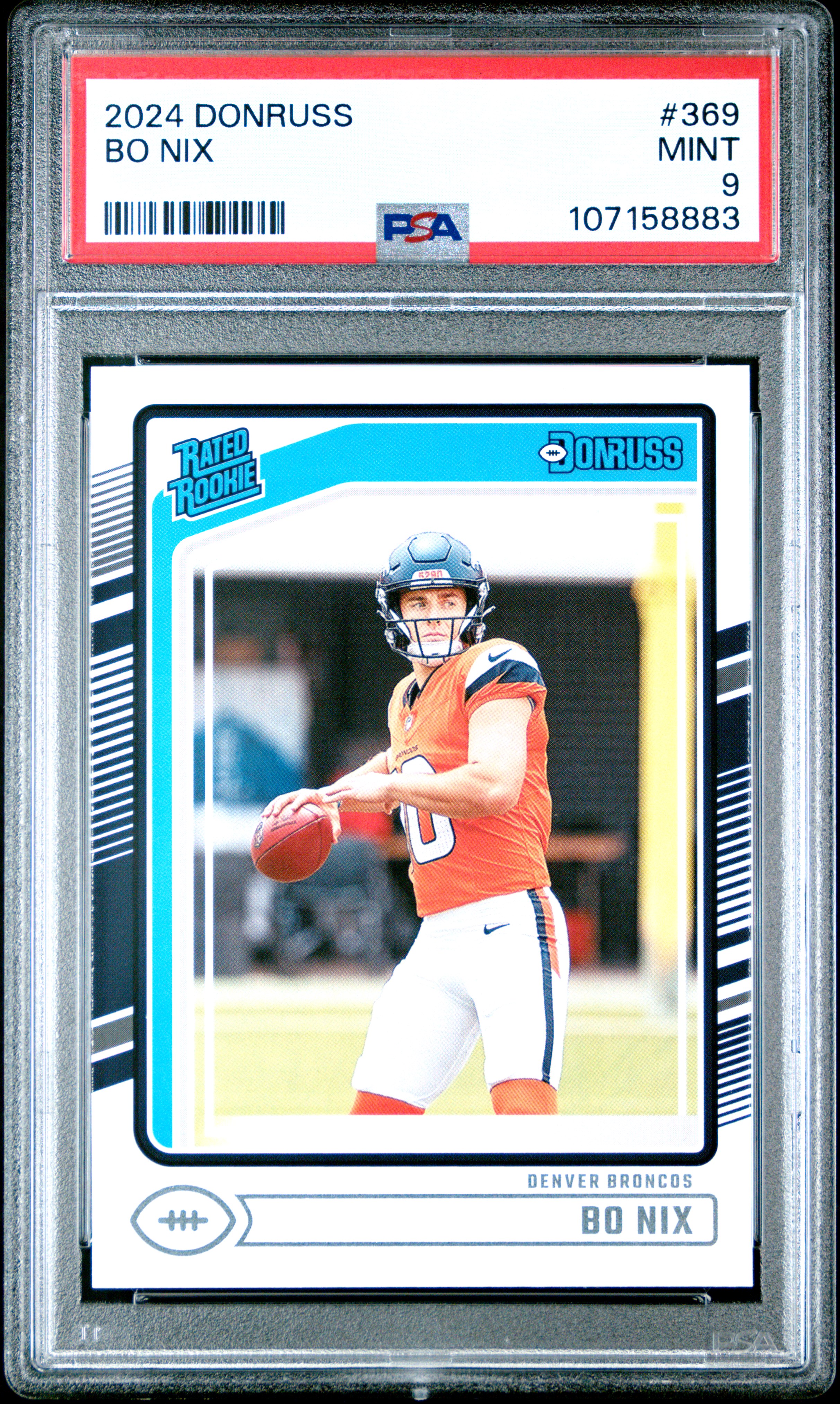 2024 Panini Donruss Bo Nix #369 Mint 9 front