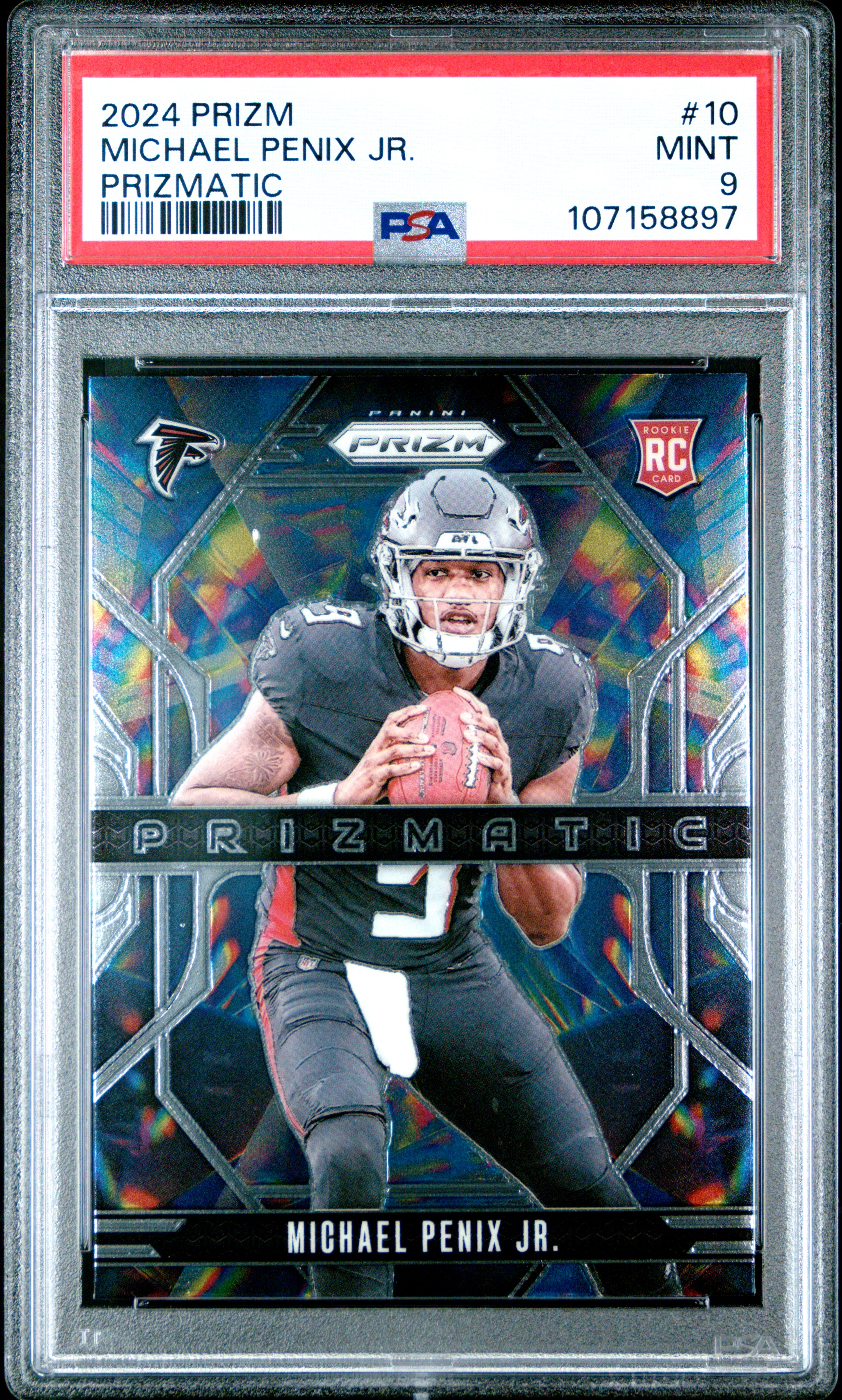 2024 Panini Prizm Prizmatic Michael Penix Jr. #10 Mint 9 front