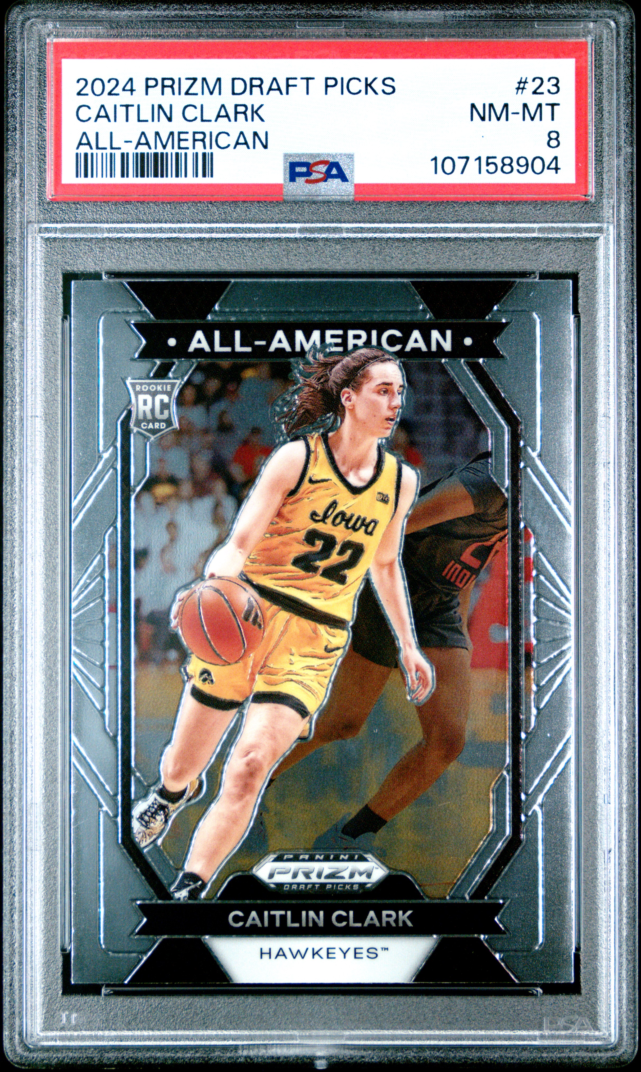 2024 Panini Prizm Draft Picks All-American Caitlin Clark #23 Nm-Mt 8 front