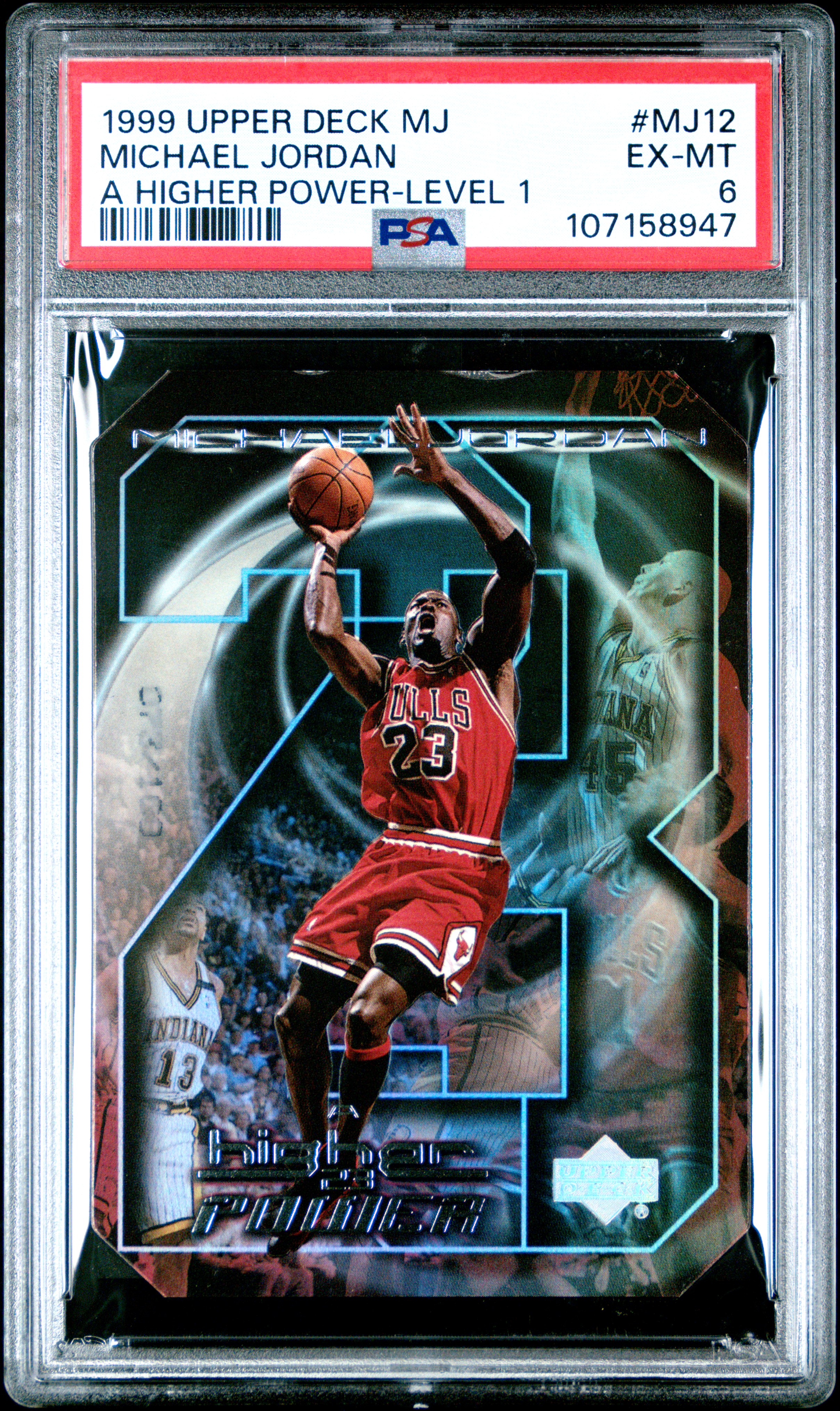 1999 Upper Deck Mj A Higher Power Michael Jordan #Mj12 (A Higher Power-Level 1) Ex-Mt 6 front