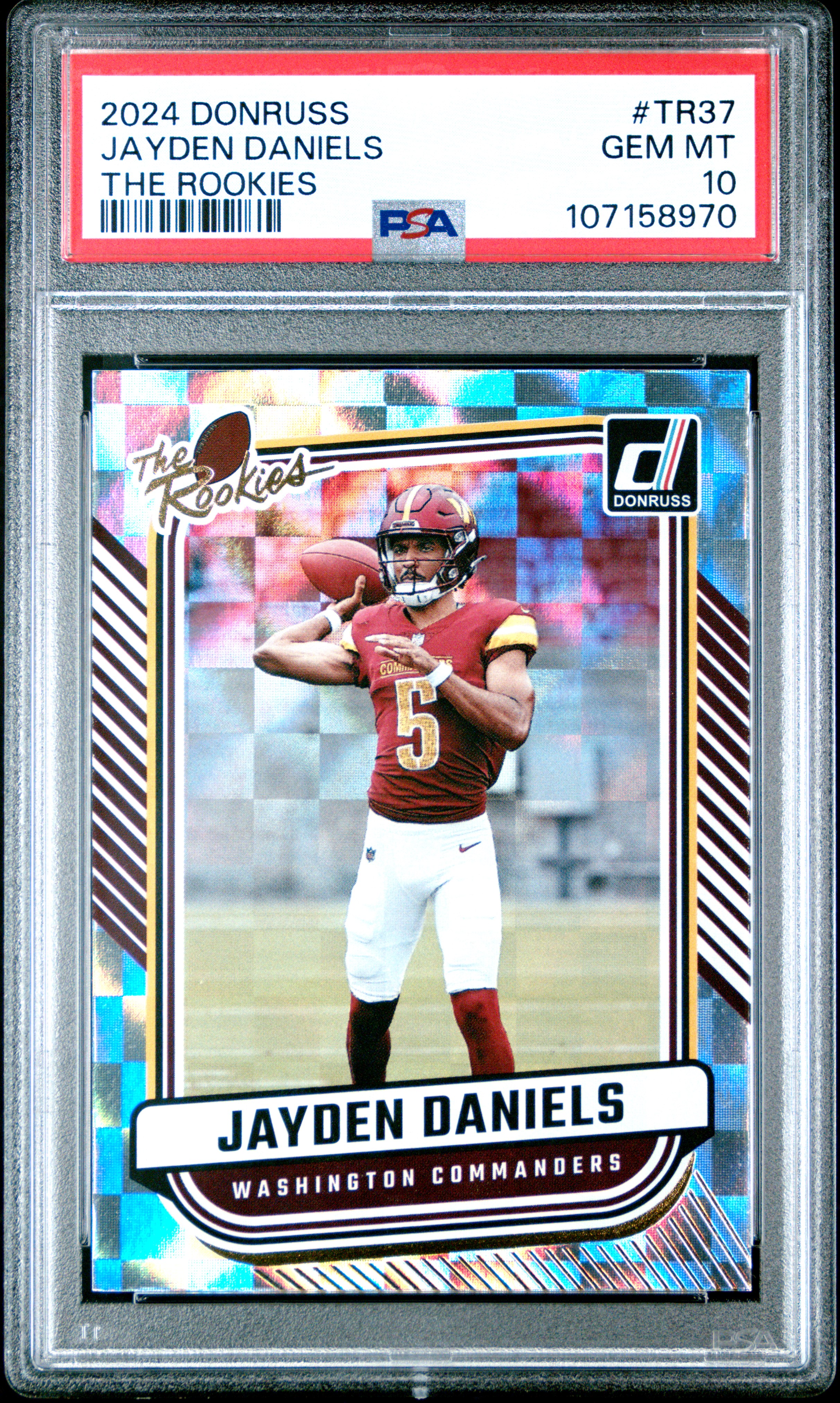 2024 Panini Donruss The Rookies Jayden Daniels #Tr37 Gem Mt 10 front