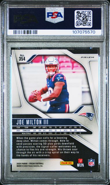 2024 Panini Prizm Joe Milton Iii #354 (Lazer Prizm) Nm 7 back