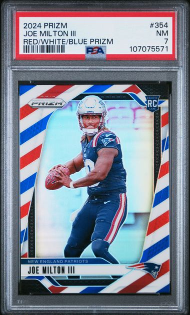 2024 Panini Prizm Joe Milton Iii #354 (Red/White/Blue Prizm) Nm 7 front