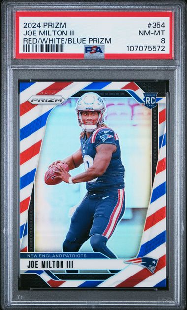 2024 Panini Prizm Joe Milton Iii #354 (Red/White/Blue Prizm) Nm-Mt 8 front