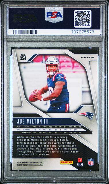 2024 Panini Prizm Joe Milton Iii #354 (Pink Prizm) Mint 9 back