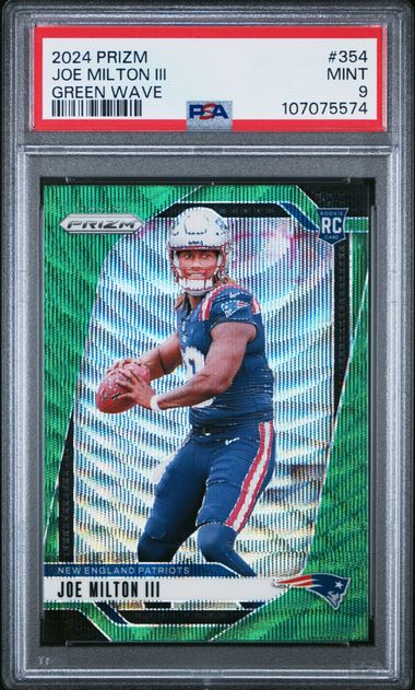 2024 Panini Prizm Joe Milton Iii #354 (Green Wave) Mint 9 front
