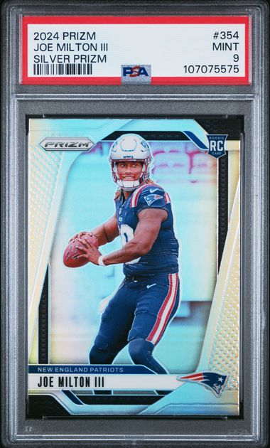 2024 Panini Prizm Joe Milton Iii #354 (Silver Prizm) Mint 9 front
