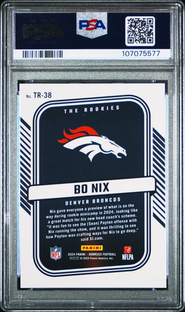 2024 Panini Donruss The Rookies Bo Nix #Tr38 Nm-Mt 8 back