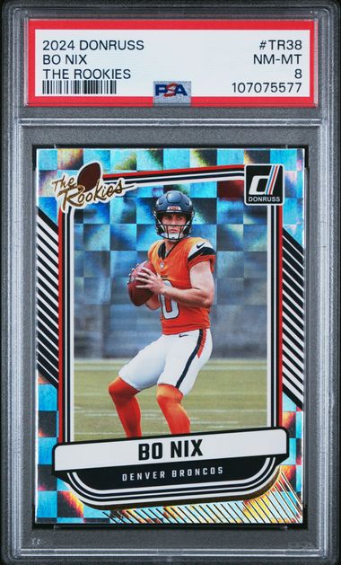 2024 Panini Donruss The Rookies Bo Nix #Tr38 Nm-Mt 8 front