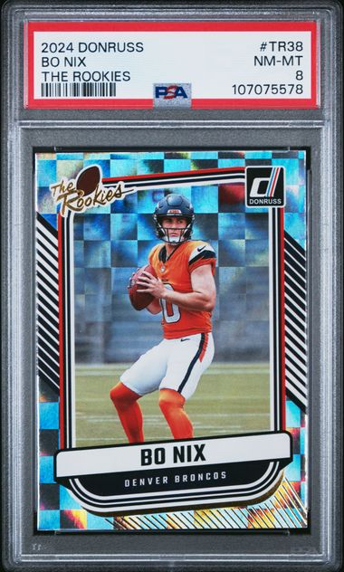 2024 Panini Donruss The Rookies Bo Nix #Tr38 Nm-Mt 8 front