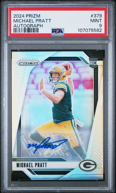 2024 Panini Prizm Michael Pratt #379 (Autograph) Mint 9 front
