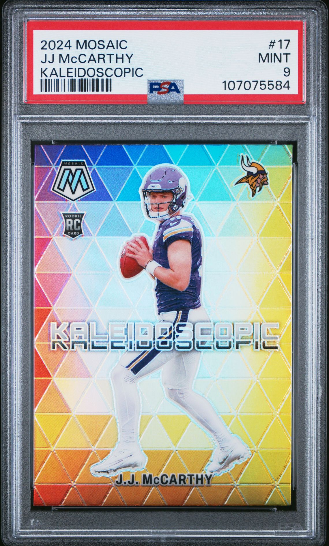 2024 Panini Mosaic Kaleidoscopic Jj Mccarthy #17 Mint 9 front