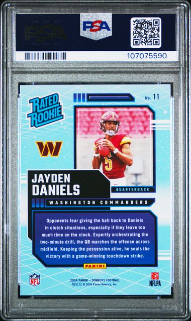 2024 Panini Donruss Rated Rookies Retro Jayden Daniels #11 Mint 9 back