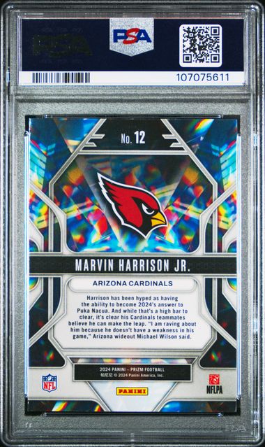 2024 Panini Prizm Prizmatic Marvin Harrison Jr. #12 Mint 9 back