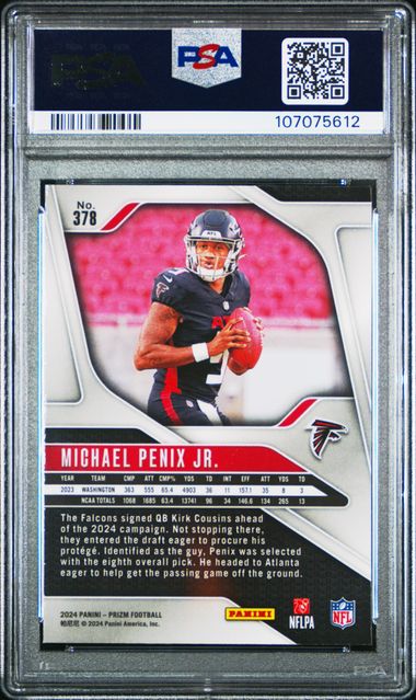 2024 Panini Prizm Michael Penix Jr. #378 Mint 9 back