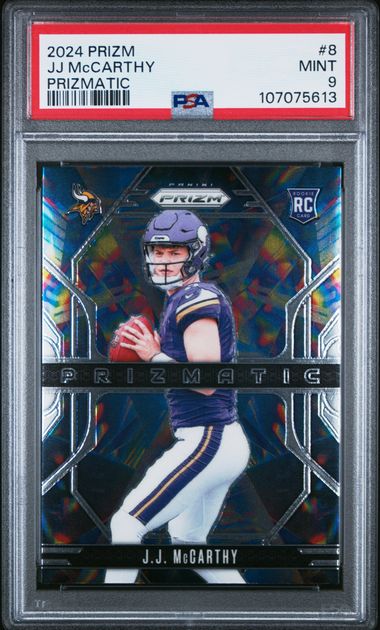 2024 Panini Prizm Prizmatic Jj Mccarthy #8 Mint 9 front