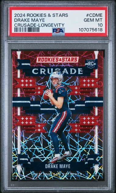 2024 Panini Rookies & Stars Crusade Drake Maye #Cdme (Crusade-Longevity) Gem Mt 10 front