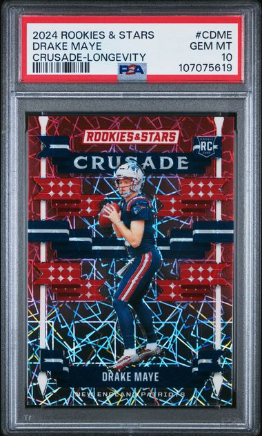 2024 Panini Rookies & Stars Crusade Drake Maye #Cdme (Crusade-Longevity) Gem Mt 10 front