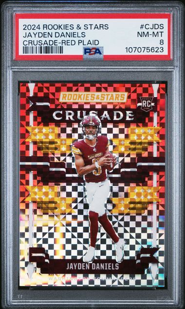 2024 Panini Rookies & Stars Crusade Jayden Daniels #Cjds (Crusade-Red Plaid) Nm-Mt 8 front