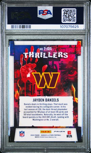 2024 Panini Rookies & Stars Thrillers Jayden Daniels #Tjds Mint 9 back