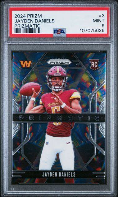 2024 Panini Prizm Prizmatic Jayden Daniels #3 Mint 9 front