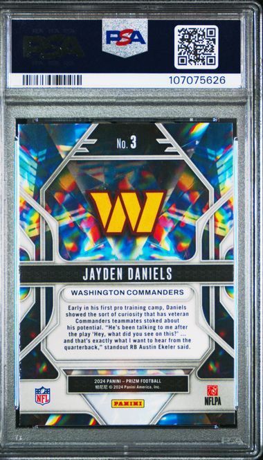 2024 Panini Prizm Prizmatic Jayden Daniels #3 Mint 9 back